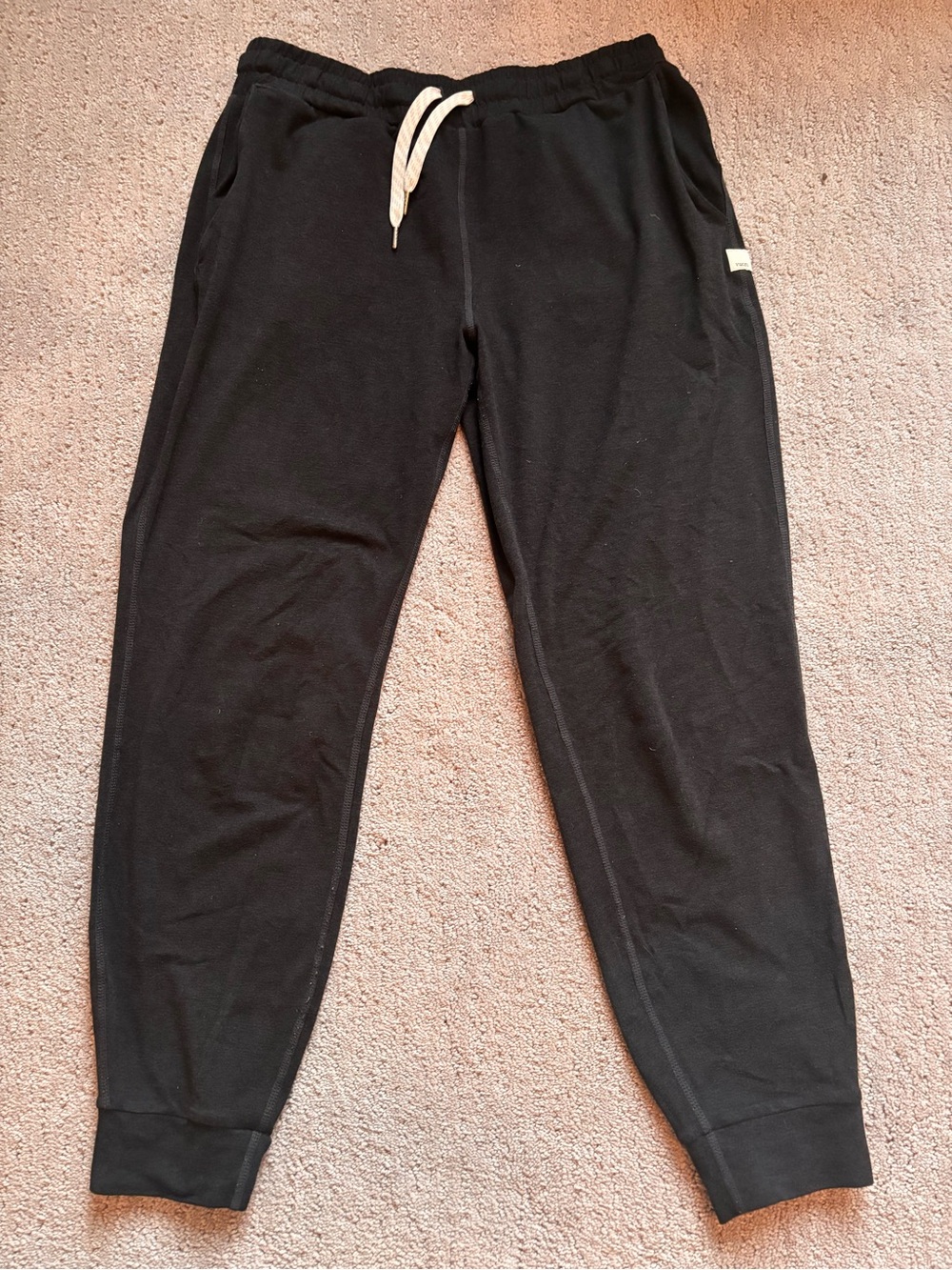 Vuori Dark Grey Jogger Sweatpants with Contrast Drawstring